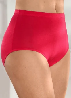 BADER Viererpack Slips mit Gummizug im Bund 2X ROT, 2X SCHWARZ