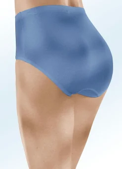 Hot BADER Viererpack Slips mit Gummizug 2X GRAFIT, 2X JEANSBLAU