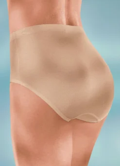 Best BADER Viererpack Slips mit Gummizug 2X BEIGE, 2X SCHWARZ