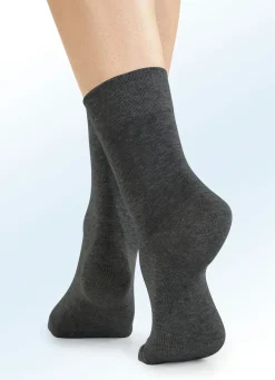 New BADER Viererpack Socken mit BIO-Baumwolle 4X SCHWARZ