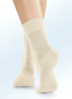 Clearance BADER Viererpack Socken mit BIO-Baumwolle 2X SAND, 2X BEIGE