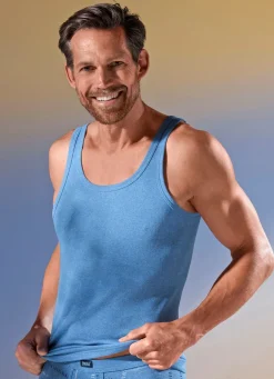 BADER Viererpack Sportjacken aus Feinripp, uni bunt 2X STEINGRAU MELIERT, 2X JEANSBLAU MELIERT