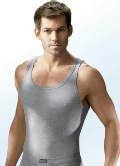 BADER Viererpack Sportjacken aus Feinripp, uni bunt 2X STEINGRAU MELIERT, 2X JEANSBLAU MELIERT