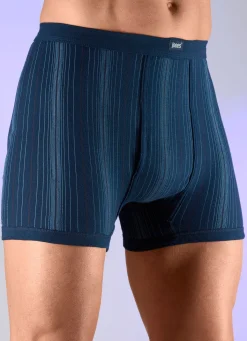BADER Viererpack Unterhosen mit Streifendessin 2X MARINE-BUNT, 2X WEISS-BUNT