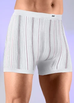 BADER Viererpack Unterhosen mit Streifendessin 2X MARINE-BUNT, 2X WEISS-BUNT