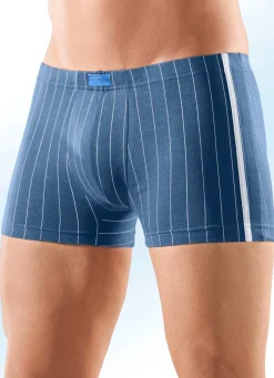 Discount BADER Viererpack Pants, gestreift 1X MARINE, 1X SCHWARZ, 1X JEANSBLAU, 1X BORDEAUX