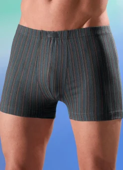 Clearance BADER Viererpack Pants it Dehnbund 1x DUNKELGRUEN GESTREIFT, 1x GRAU GESTREIFT, 1x UNI MARINE, 1x UNI SCHWARZ