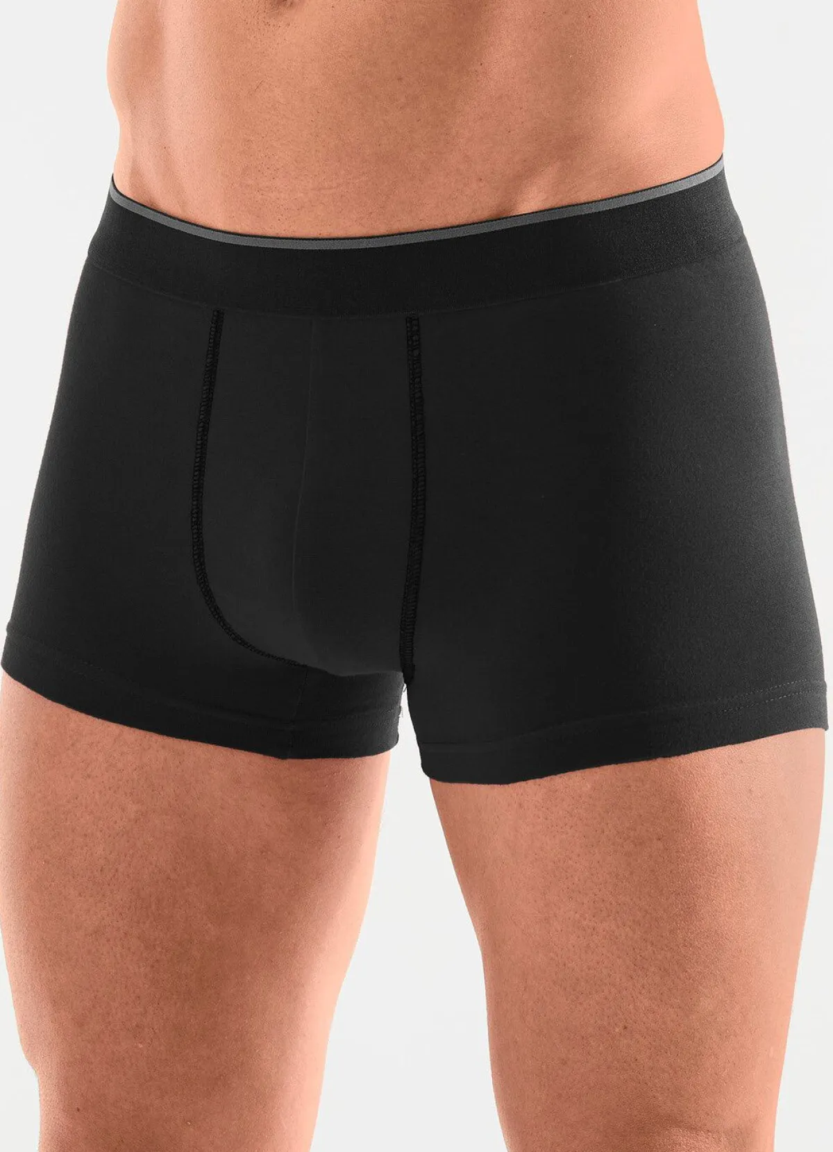 Best BADER Viererpack Pants mit Elastikbund 1X WEINROT, 1X SMARAGD, 1X SCHWARZ, 1X SCHIEFER