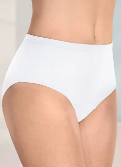 BADER Viererpack Slips mit Gummizug im Bund 2X MARINE, 2X WEISS