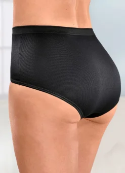 New BADER Viererpack Slips mit Spitzeneinsätzen 2X SCHWARZ, 2X WEISS