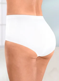 New BADER Viererpack Slips mit Spitzeneinsätzen 2X SCHWARZ, 2X WEISS