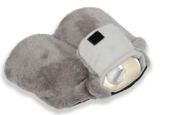 New BADER Vital Comfort Fuß-Wärmflasche mit sanftem Fleece-Bezug GRAU