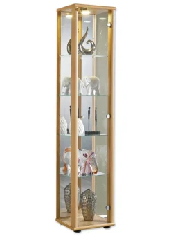Discount BADER Vitrine, 1-türig, mit LED-Beleuchtung BUCHE