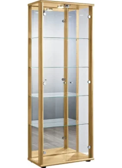 New BADER Vitrine, 2-türig, mit LED-Beleuchtung BUCHE