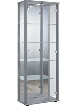 Sale BADER Vitrine, 2-türig, mit LED-Beleuchtung ALU