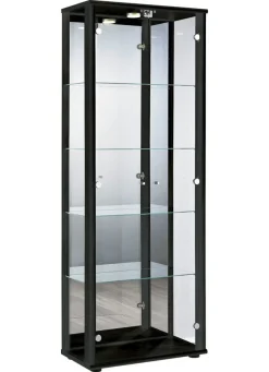 Hot BADER Vitrine, 2-türig, mit LED-Beleuchtung SCHWARZ