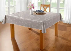 Sale BADER Wachstuch-Tischdecke mit Pusteblumen-Motiv GRAU