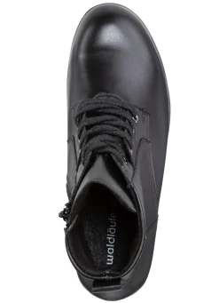 Discount WALDLÄUFER Waldläufer, atmungsaktive Damen-Stiefeletten, Weite H, mit herausnehmbarem Fußbett SCHWARZ