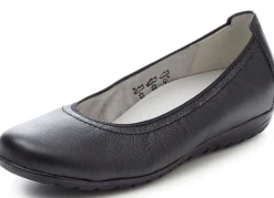 New WALDLÄUFER Waldläufer Ballerina mit Rundum-Gummizug SCHWARZ