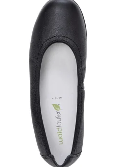 New WALDLÄUFER Waldläufer Ballerina mit Rundum-Gummizug SCHWARZ