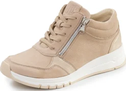 Discount WALDLÄUFER Waldläufer, bequeme Damen-Boots, Weite H, mit herausnehmbarem Fußbett SAND