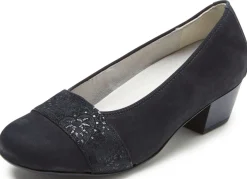 Sale WALDLÄUFER Waldläufer, bequeme Damen-Pumps, Weite K, mit herausnehmbarem Fußbett SCHWARZ