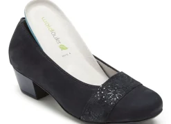 Sale WALDLÄUFER Waldläufer, bequeme Damen-Pumps, Weite K, mit herausnehmbarem Fußbett SCHWARZ