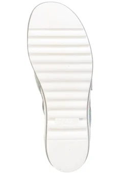 WALDLÄUFER Waldläufer, bequeme Damen-Sandalen, Weite H, mit herausnehmbarem Fußbett WEISS-BUNT