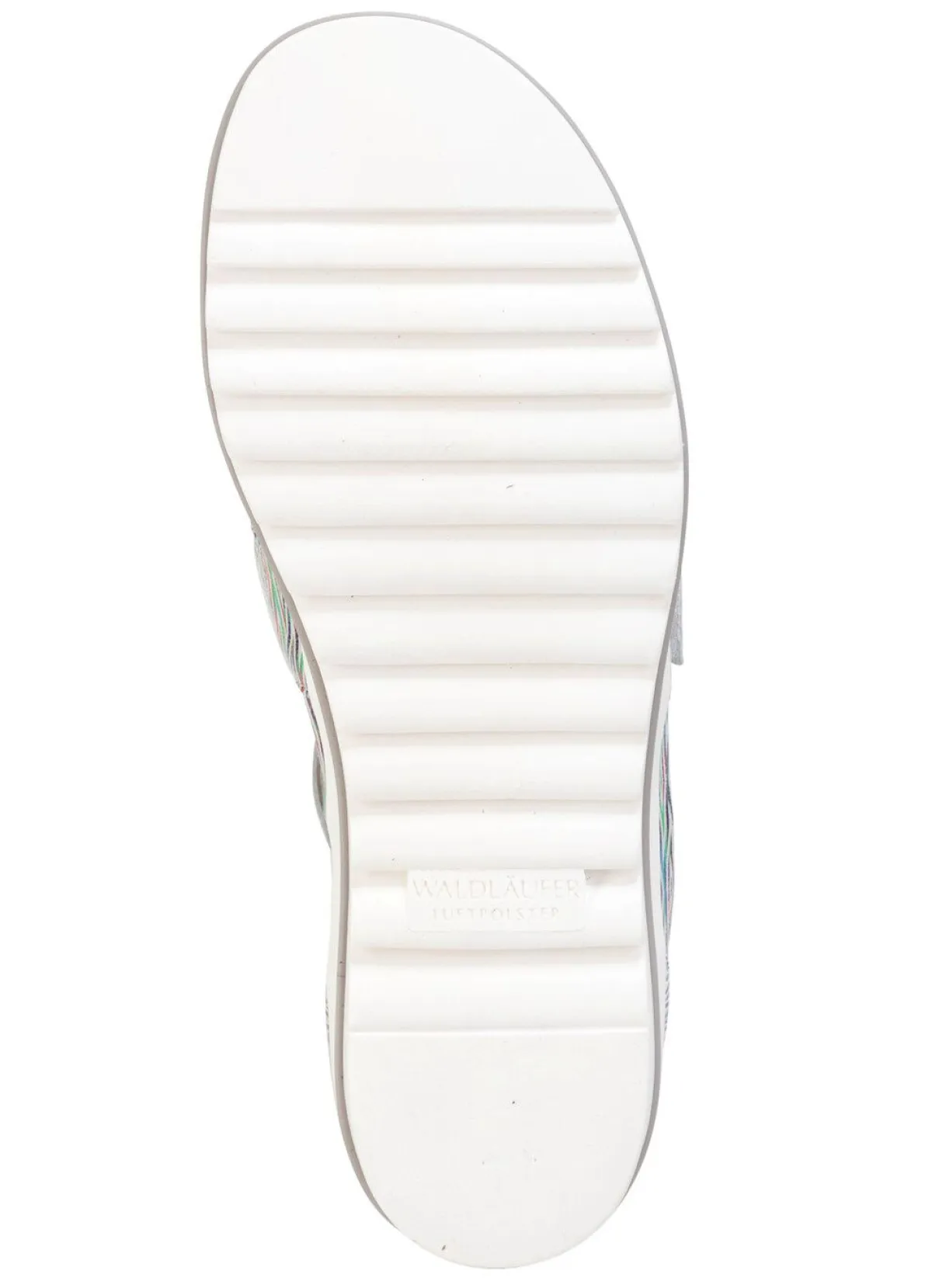 WALDLÄUFER Waldläufer, bequeme Damen-Sandalen, Weite H, mit herausnehmbarem Fußbett WEISS-BUNT