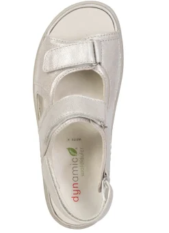 Clearance WALDLÄUFER Waldläufer, bequeme Damen-Sandalen, Weite H, mit herausnehmbarem Fußbett CHAMPAGNER