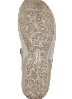 Hot WALDLÄUFER Waldläufer, bequeme Damen-Sandalen, Weite G, mit herausnehmbarem Fußbett TAUPE