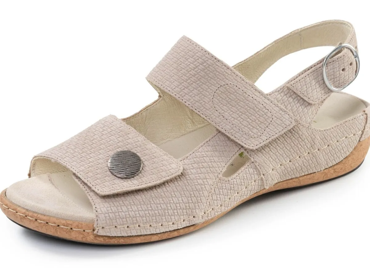 Discount WALDLÄUFER Waldläufer, bequeme Damen-alen, Weite H, mit herausnehmbarem Fußbett SAND