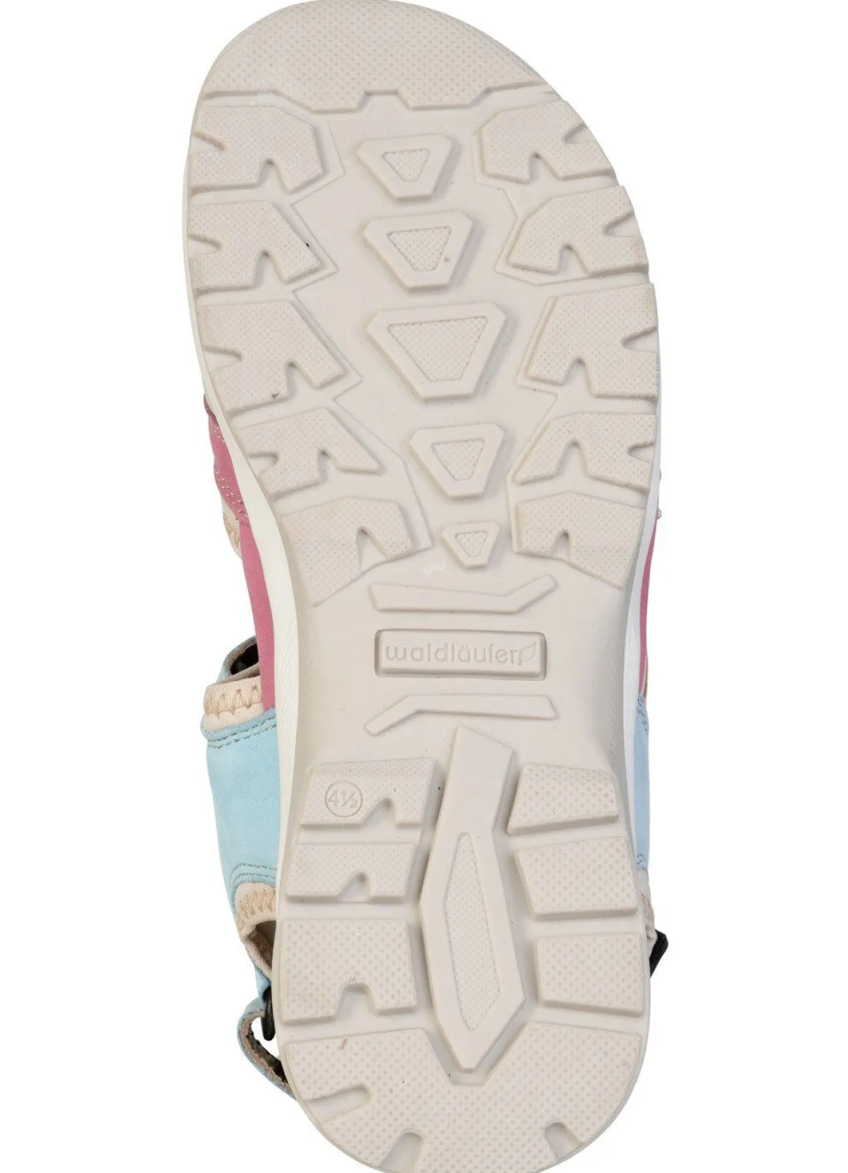 Sale WALDLÄUFER Waldläufer, bequeme Damen-Sandalen, Weite H, mit herausnehmbarem Fußbett PINK-ORANGE-BLAU