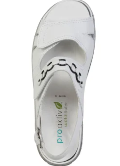 Discount WALDLÄUFER Waldläufer, bequeme Damen-Sandalen, Weite G, mit herausnehmbarem Fußbett WEISS
