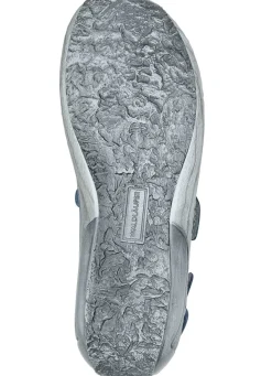 Best WALDLÄUFER Waldläufer, bequeme Damen-Sandalen, Weite G, mit herausnehmbarem Fußbett JEANSBLAU