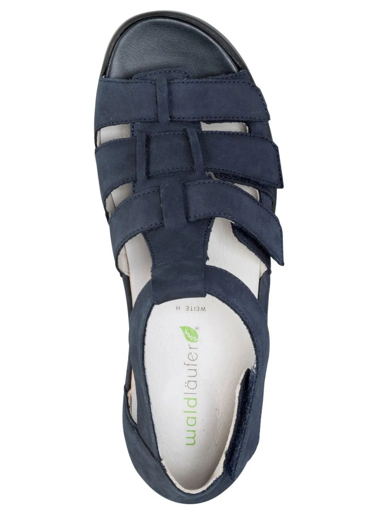 Discount WALDLÄUFER Waldläufer, bequeme Damen-Sandalen, Weite H, mit herausnehmbarem Fußbett MARINE
