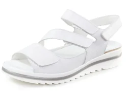Clearance WALDLÄUFER Waldläufer, bequeme Damen-Sandalen, Weite H, mit herausnehmbarem Fußbett WEISS