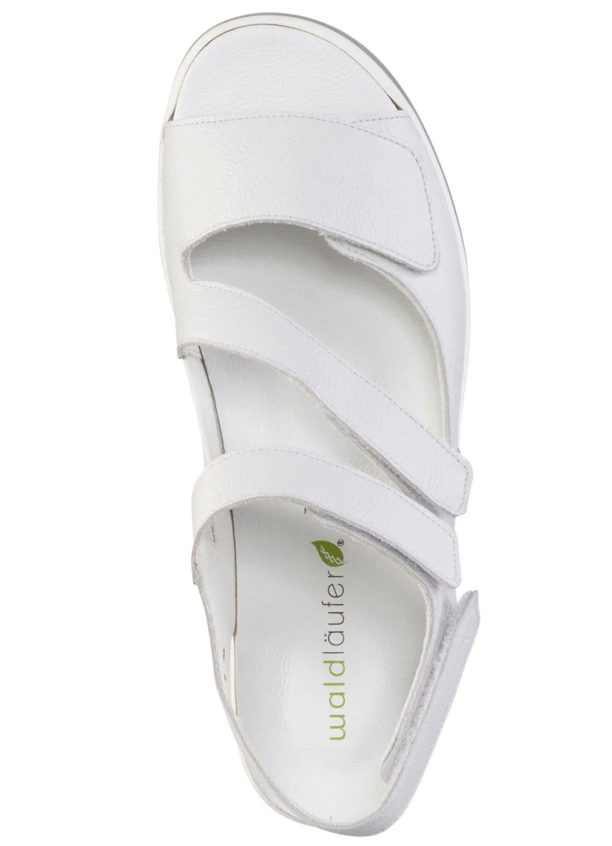 Clearance WALDLÄUFER Waldläufer, bequeme Damen-Sandalen, Weite H, mit herausnehmbarem Fußbett WEISS