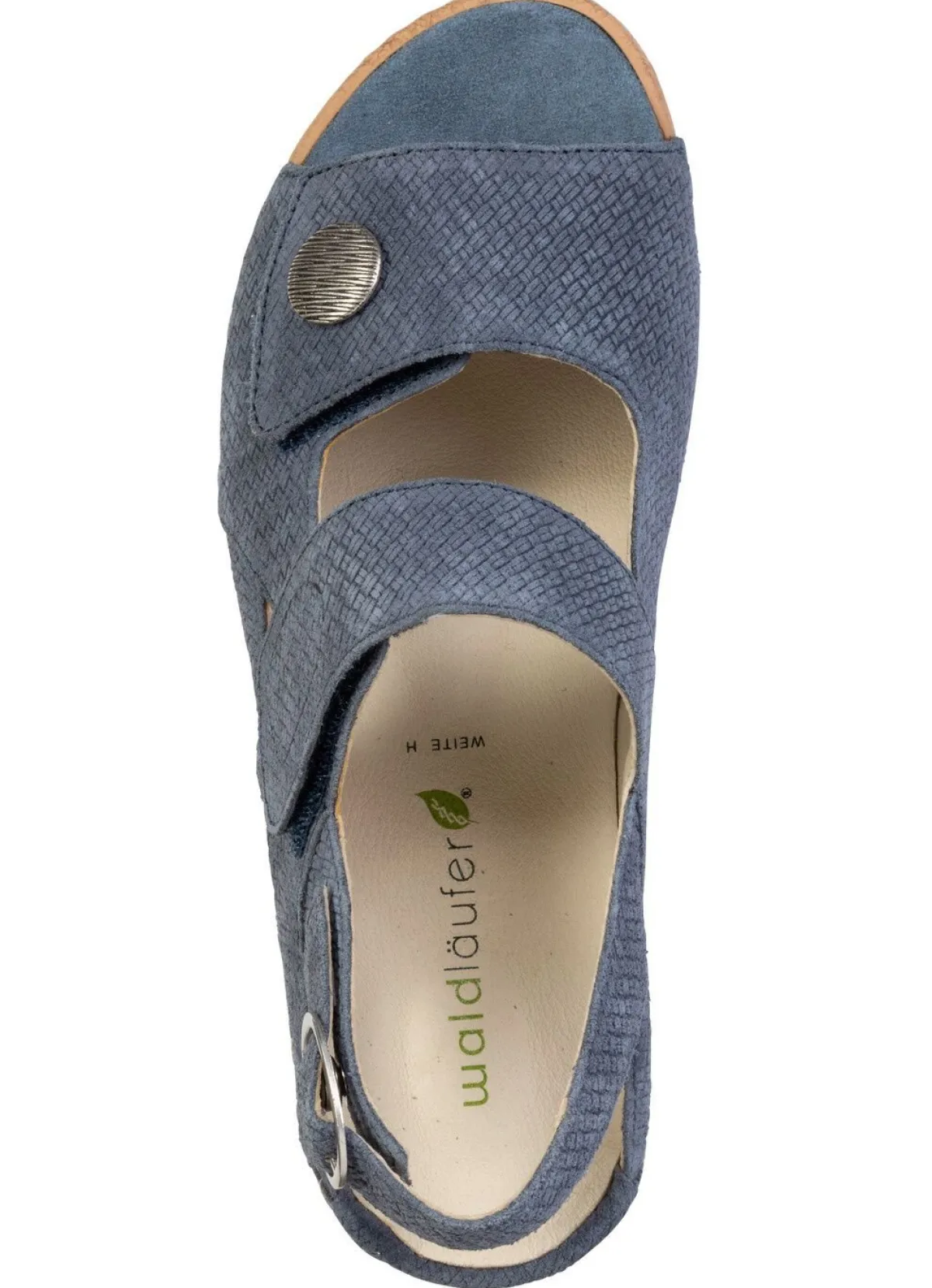 Hot WALDLÄUFER Waldläufer, bequeme Damen-Sandalen, Weite H, mit herausnehmbarem Fußbett JEANS
