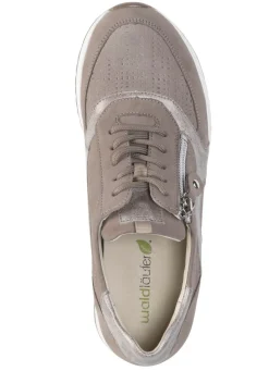 New WALDLÄUFER Waldläufer, bequeme Damen-Schnürschuhe, Weite H, mit herausnehmbarem Fußbett TAUPE-BRONZE