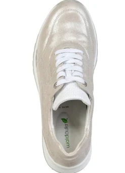 Hot WALDLÄUFER Waldläufer, bequeme Damen-Schnürschuhe, Weite H, mit herausnehmbarem Fußbett CHAMPAGNER