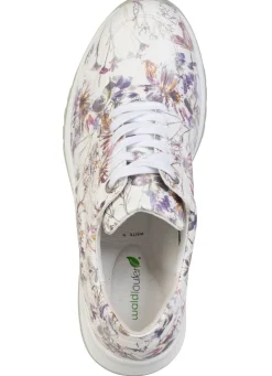 Discount WALDLÄUFER Waldläufer, bequeme Damen-Schnürschuhe, Weite H, mit herausnehmbarem Fußbett WEISS-BUNT