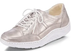 Discount WALDLÄUFER Waldläufer, bequeme Damen-Schnürschuhe, Weite H, Sohle mit Abrollfunktion CHAMPAGNER