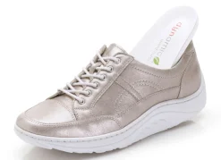 Discount WALDLÄUFER Waldläufer, bequeme Damen-Schnürschuhe, Weite H, Sohle mit Abrollfunktion CHAMPAGNER