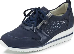 WALDLÄUFER Waldläufer, bequeme Damen-Schnürschuhe, Weite H, mit herausnehmbarem Fußbett MARINE