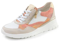 Online WALDLÄUFER Waldläufer, bequeme Damen-Schnürschuhe, Weite H, mit herausnehmbarem Fußbett BEIGE-MULTICOLOR