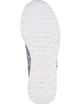Clearance BADER Waldläufer, bequeme Damen-Schnürschuhe, Weite H, mit herausnehmbarem Fußbett JEANS-SILBER