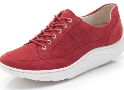 Online WALDLÄUFER Waldläufer, bequeme Damen-Schnürschuhe, Weite H, Sohle mit Abrollfunktion RUBINROT