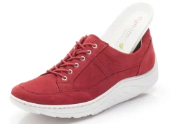 Online WALDLÄUFER Waldläufer, bequeme Damen-Schnürschuhe, Weite H, Sohle mit Abrollfunktion RUBINROT