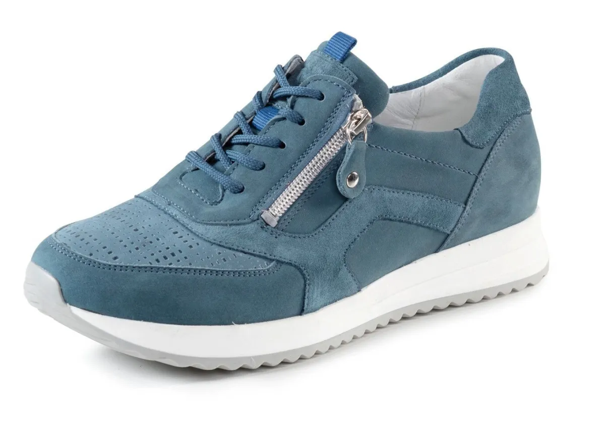 Discount WALDLÄUFER Waldläufer, bequeme Damen-Schnürschuhe, Weite H, mit herausnehmbarem Fußbett JEANS